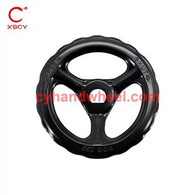 Svart stämpling handhjul för ventil
